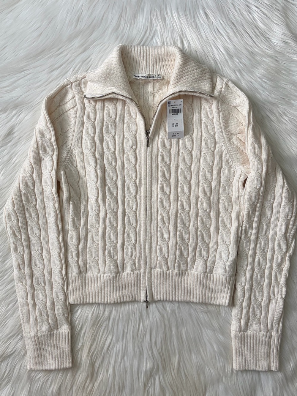double zipper cable-knit cardigan - Picture 8 of 12